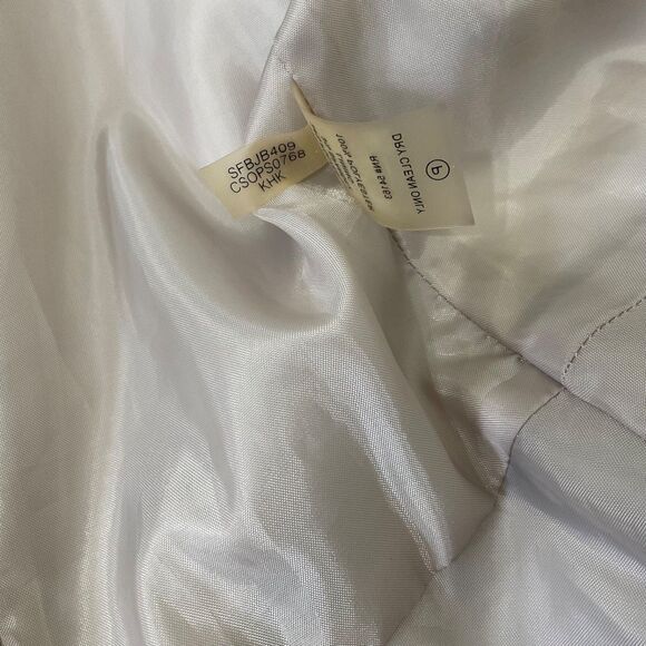 Calvin Klein Blazer Zip Career Blazer Jacket women’s  Size 14 Beige pockets - Picture 13 of 13